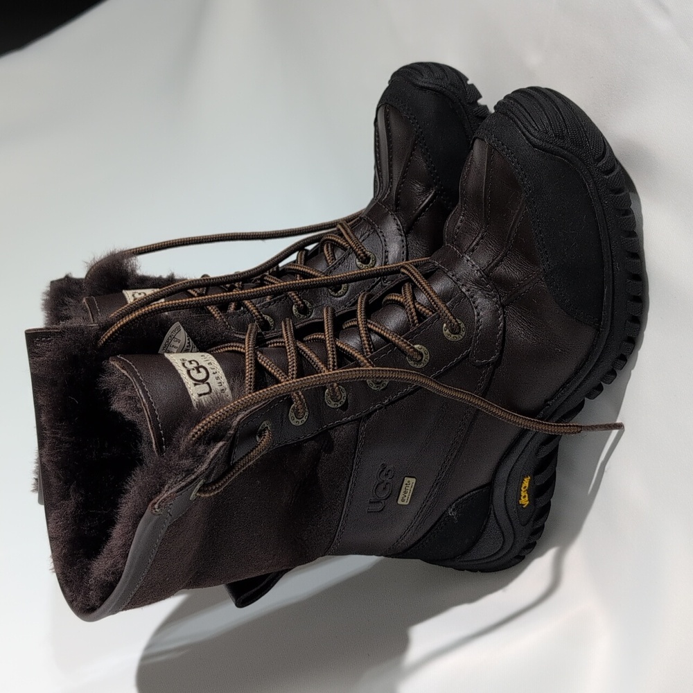 UGG Dark Brown Lace-Up Winter Boots - Picture 2 of 11